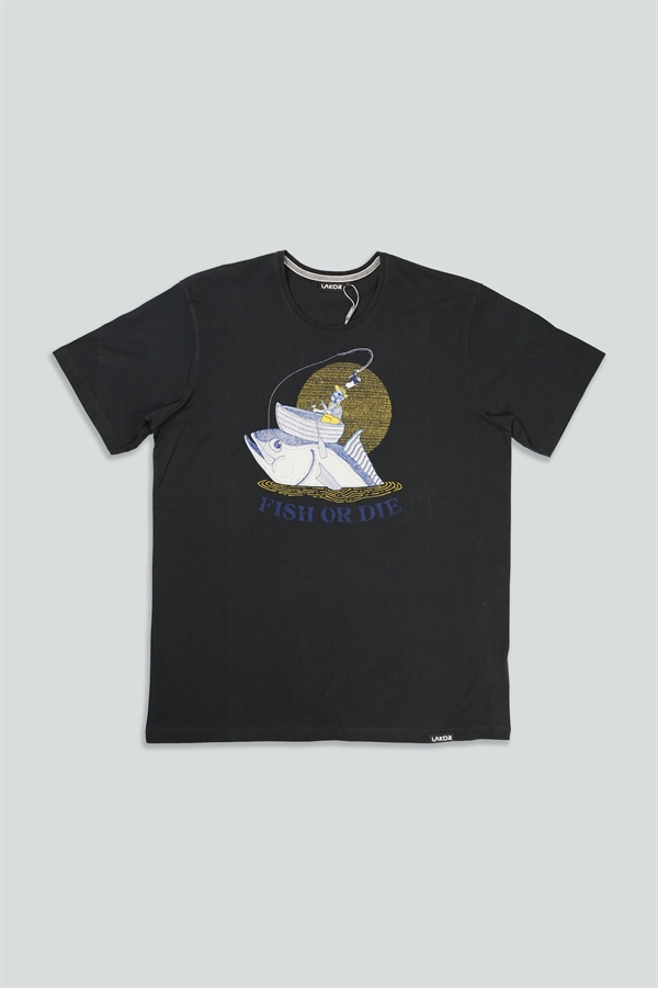 Lakor Reel Big Fish T-Shirt - Moonless Night
